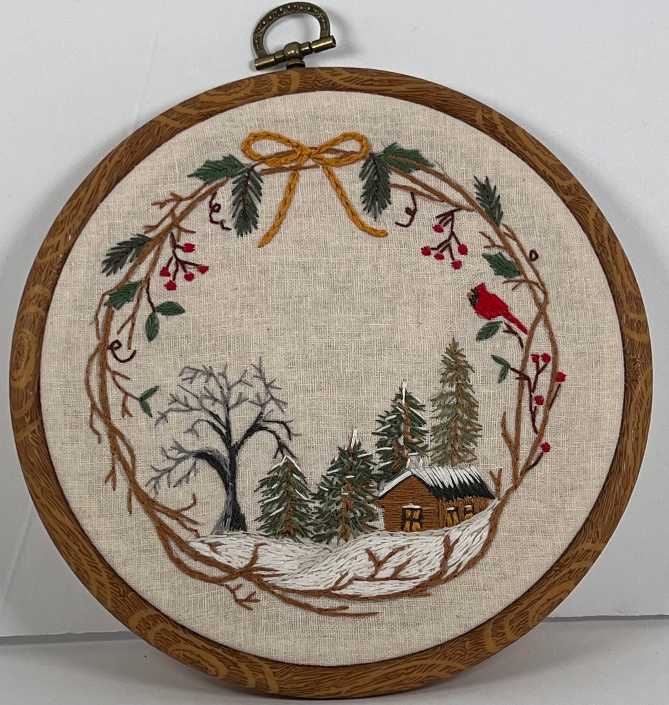6 Hand Embroidery Kits for Beginners Beautiful Farm Decor Winter