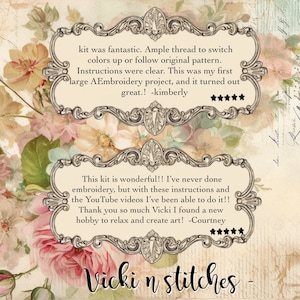 There are many 5 star ratings for this embroidery kit product
