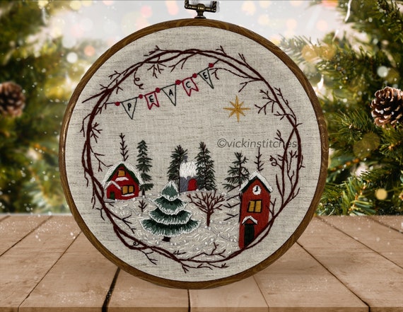 Christmas Wreath DIY Bead Embroidery Kit, Winter Holiday Beading Kits, Home  Wall Decor, Embroidery Art, Beaded Painting Set 