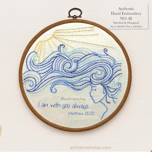Beach Waves Embroidery Kit: Coastal Christian Craft (Beginner-Friendly)
