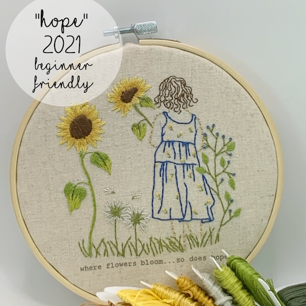 Sunflower Embroidery Kit Etsy Australia