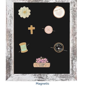 Magnetic Needle Minder Display Frame: Embroidery Organizer, Holds Scissors, needle minders