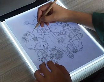 A4 LED Light Board Kit: Embroidery Pattern Tracing with Heat Erasable Pen