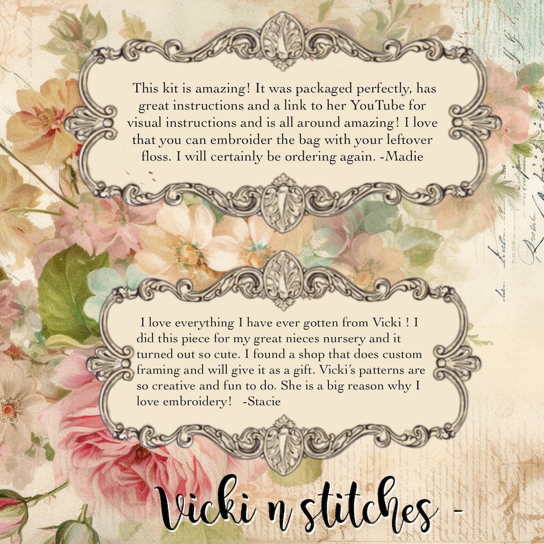 There are many 5 star ratings for this embroidery kit product