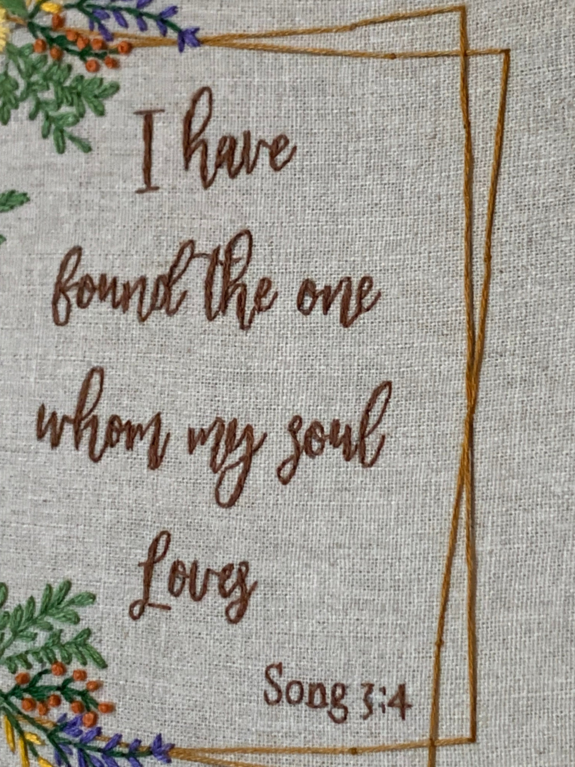 Floral Hand Embroidery Patterns PDF Christian Verse Floral | Etsy
