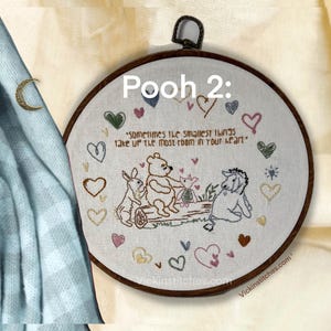 Winnie the Pooh beginner embroidery kit-8”. Easy to learn embroidery. Pooh  decor . baby nursery decor.  Child’s room embroidery