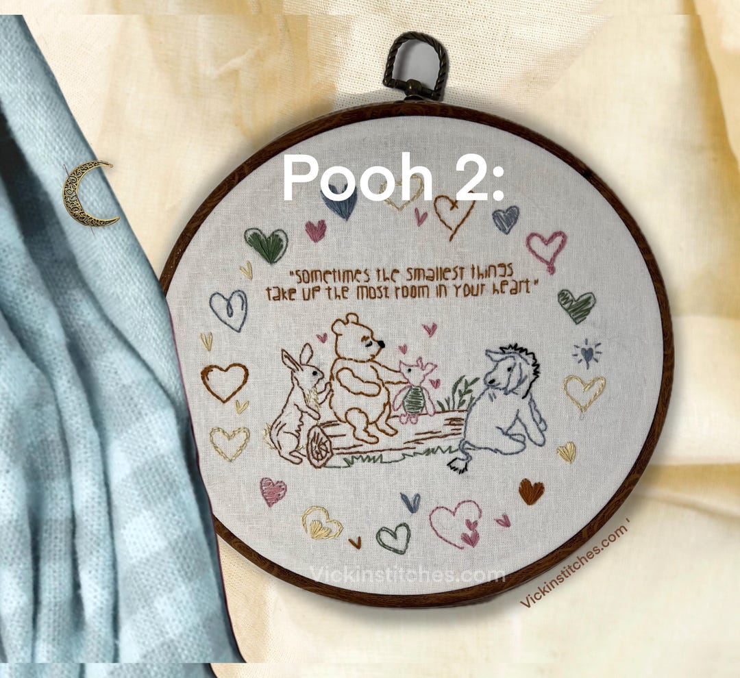 Winnie the Pooh Embroidery Pattern Pooh 2 Beginner DIY (digital