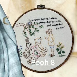 Winnie the Pooh beginner embroidery kit. 8”- Winnie the Pooh Nursery wall art decor Pooh decor . baby nursery decor wall art.  Child’s room.