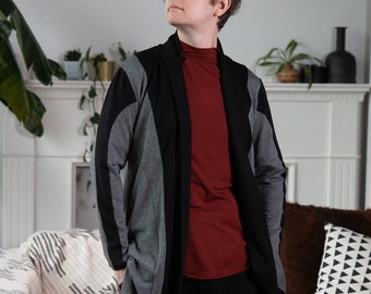 Ambassador Jacket // Cardigan / Long Vertical Style Lines / Pockets