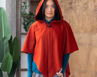 Journey Cape // Wool Cape / Hooded Cape