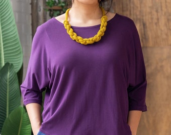Initiate Top 2.0 // Batwing Sleeve / Cropped Tee / Bamboo Jersey