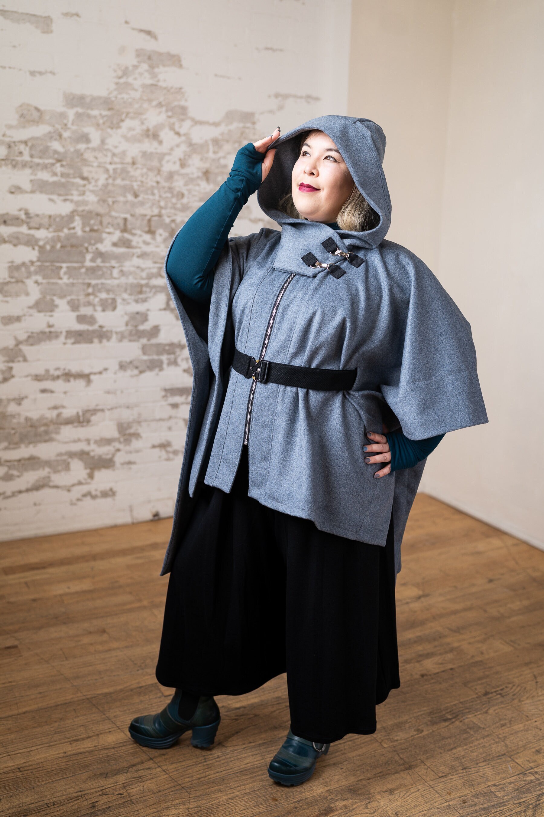 CHARCOAL CAPE HOODIE a*様 CHARCOAL CAPE HOODIE 3601_full-zip-logo-