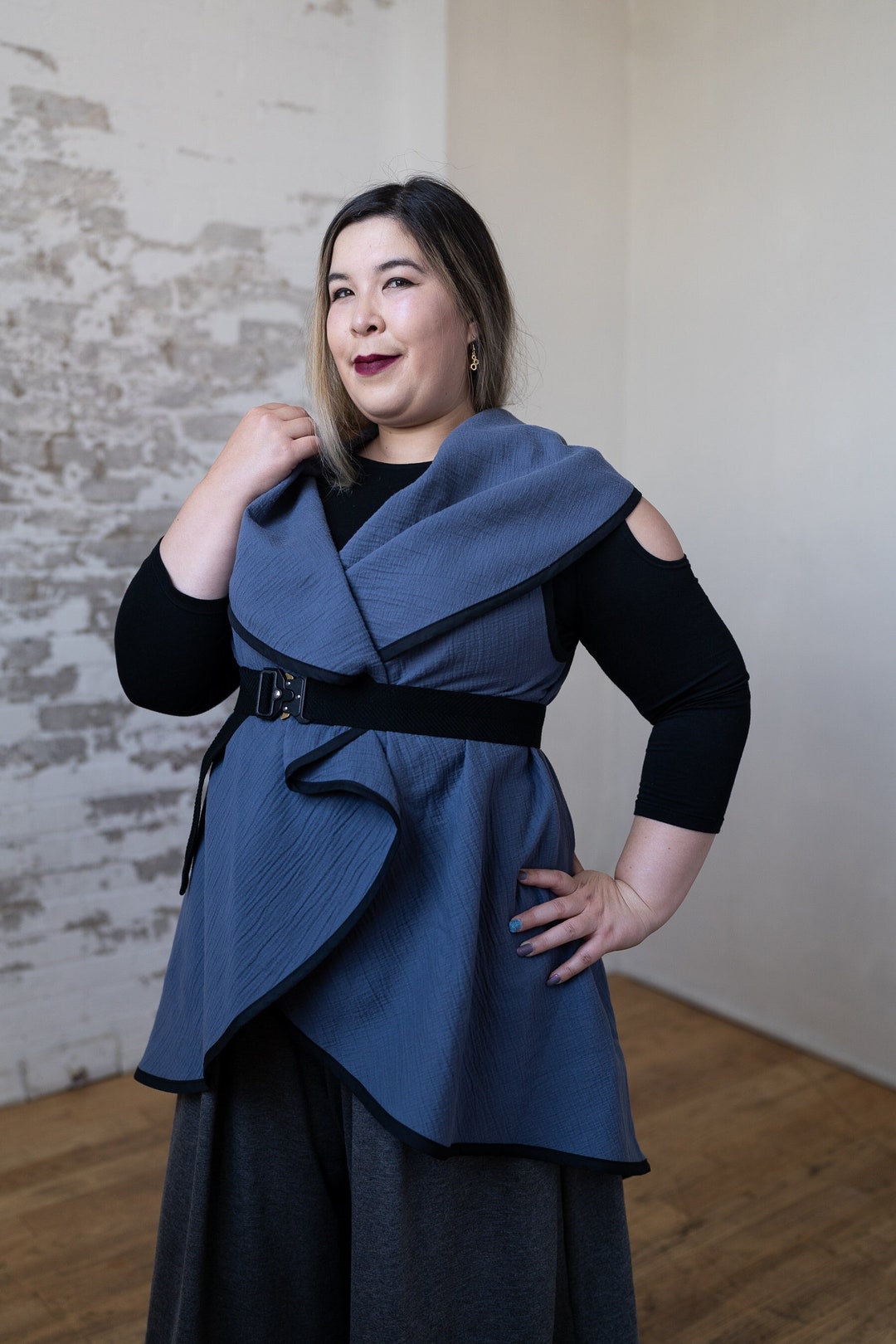Solid Array Wrap // Wrap Vest / Scarf / Belted Vest - Etsy