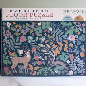 Forest Friends Floor Puzzle, Deer, bunny, Southern Living, Kids Puzzle, Kids Christmas, Gift Guide