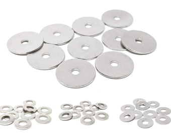 Flat Penny Washers Round Metal Steel Washers for Screws - Made in Germany