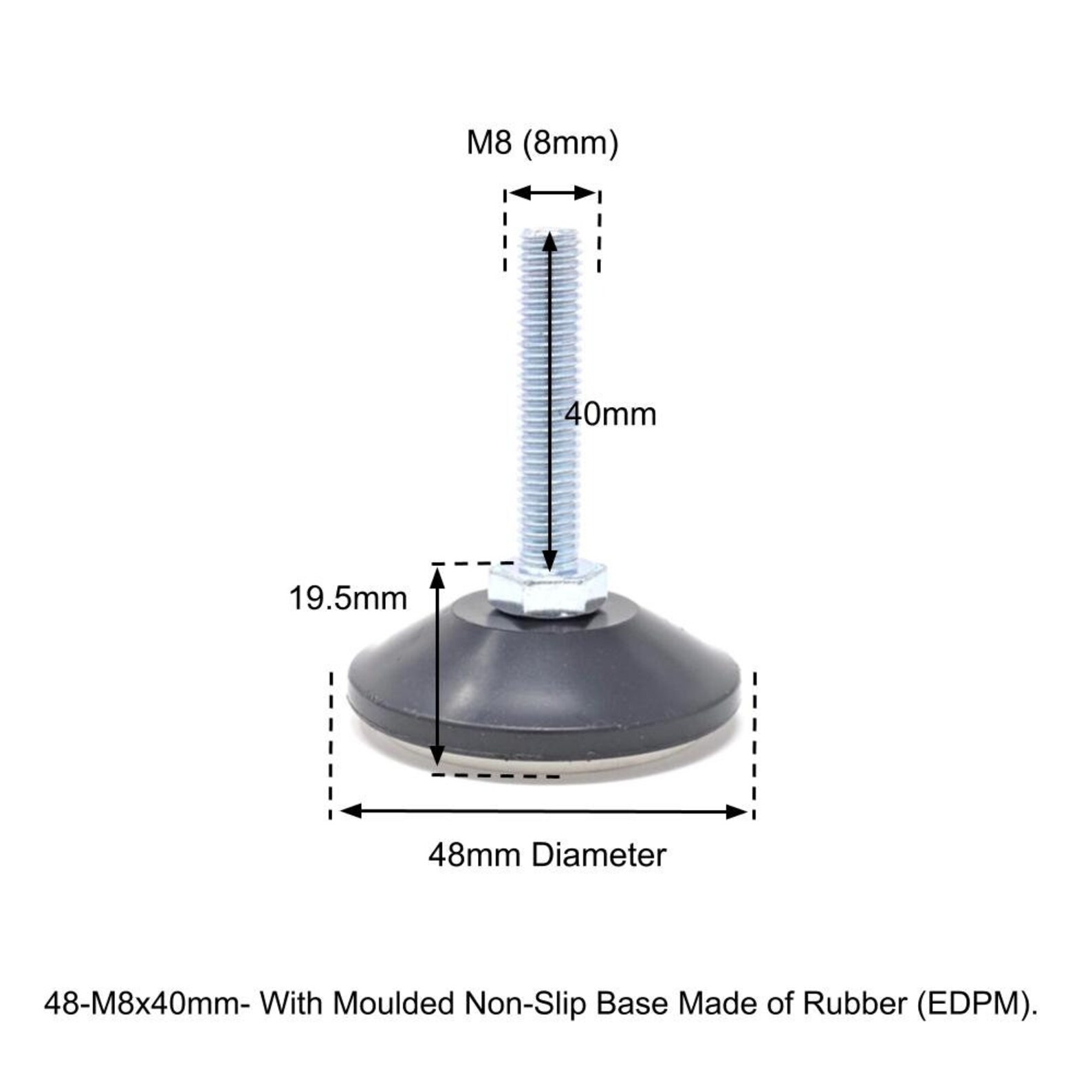 M8 Adjustable Feet Non Slip Made in Germany Etsy UK