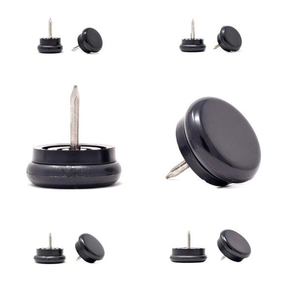 Nail on Furniture Glides Nylon Black Made in Germany Etsy