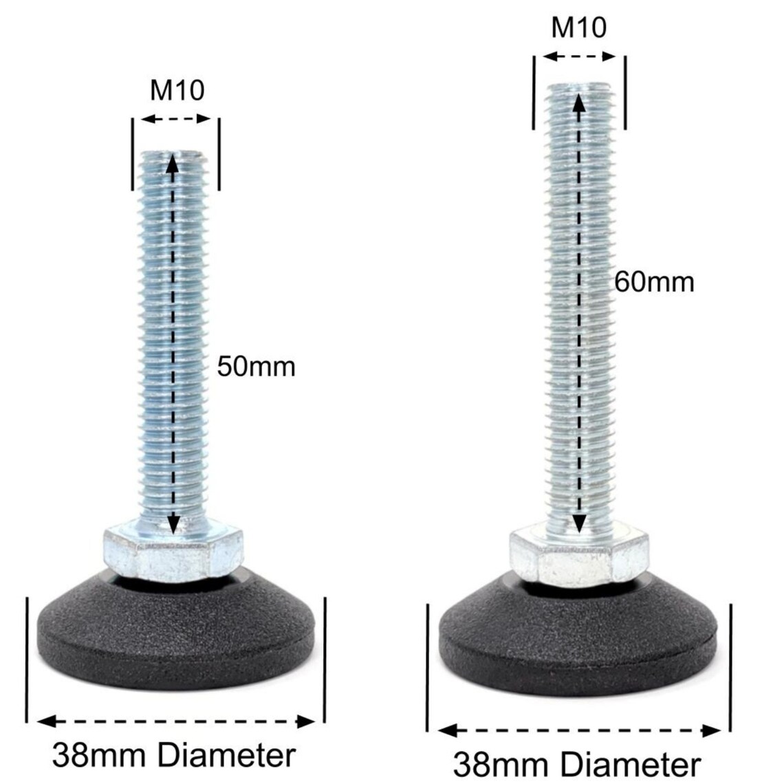 M10 Levelling Machine Feet Screw in Height Adjustable Tilting Etsy