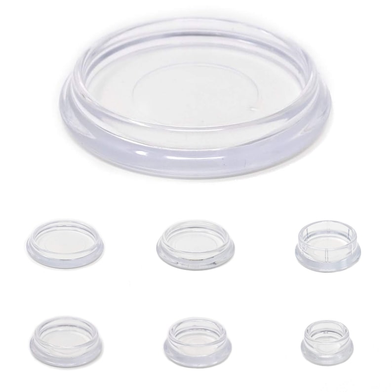 Clear Round Furniture Leg Cup Floor Protector Impact Resistant Etsy