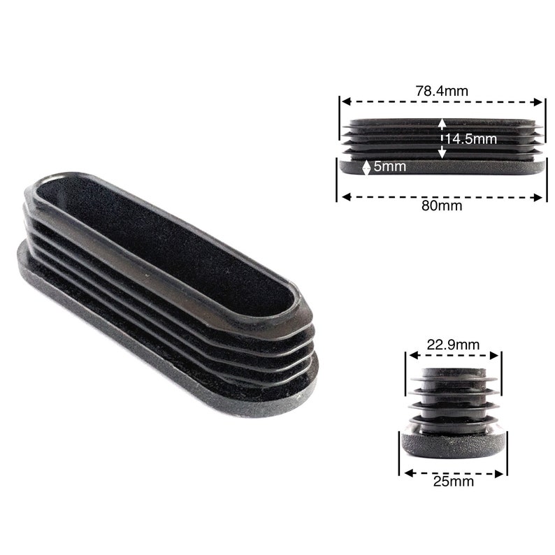 Oval Oblong Blanking End Caps Push Fit Insert Plugs High Etsy