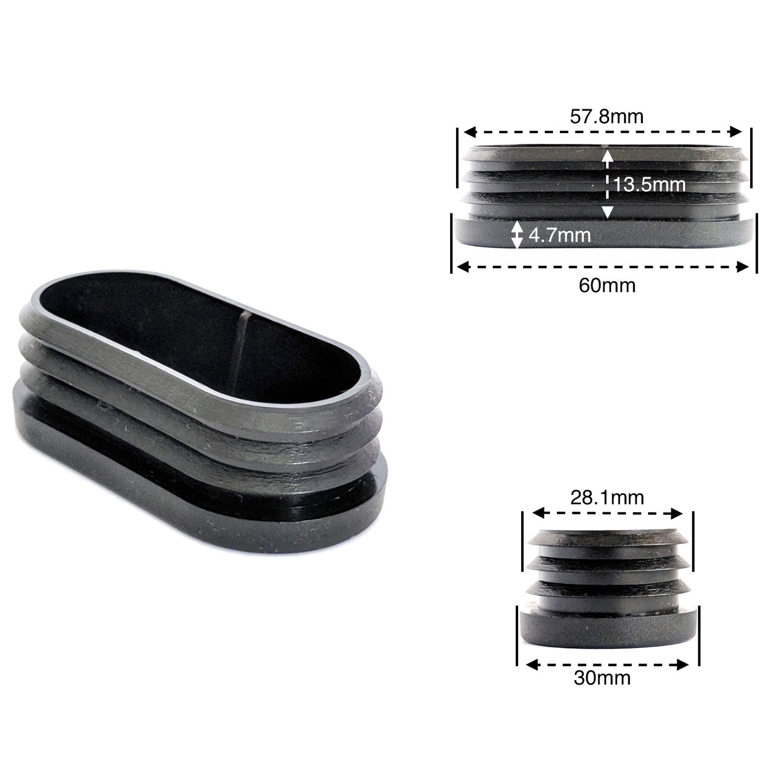 Oval Plastic End Caps Made in Germany Etsy UK