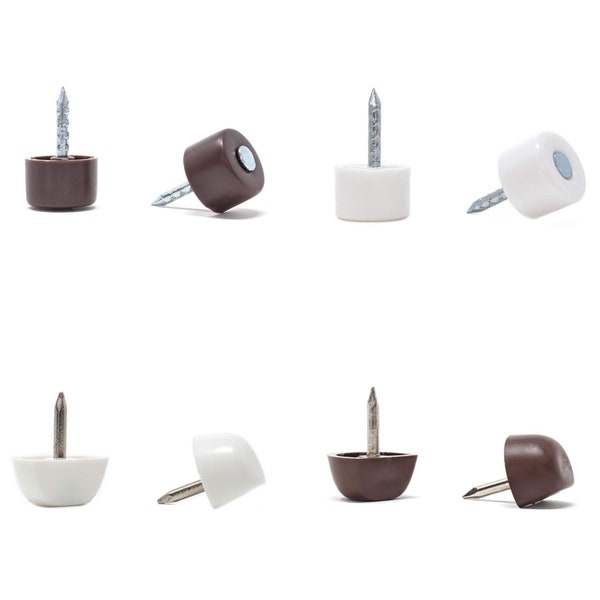 Shelf Support Pegs Studs Nail-in Brown or White, Sold in Various Pack Sizes, Made in Germany