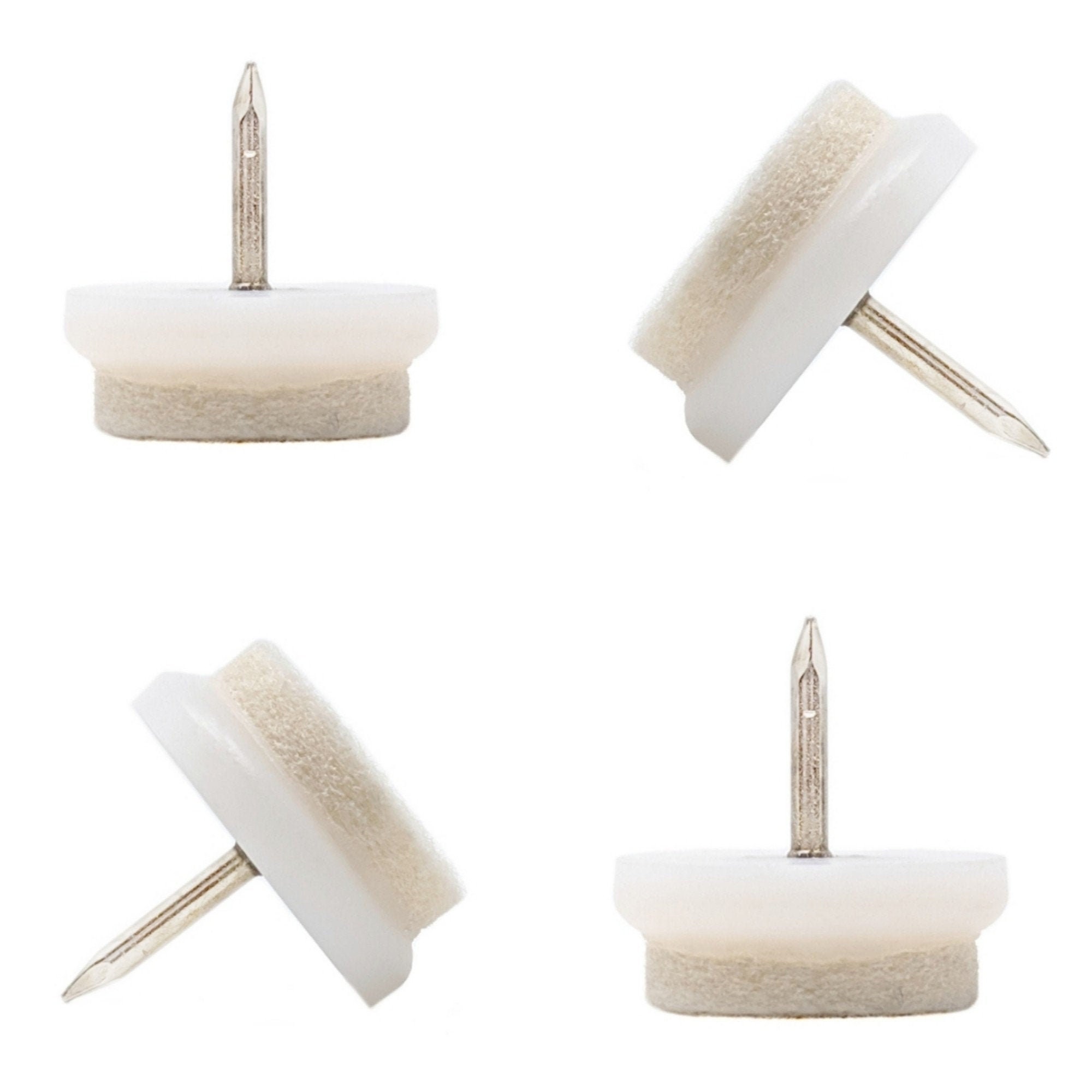 Nail in Felt Furniture Pads WHITE Made In Germany Available in