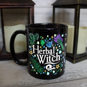 Herbal Witch Black Mug