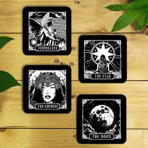 Deadly Tarot The Moon, Temperance, The Empress & The Star 4-delige onderzetterset