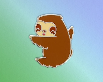 Baby Sloth Enamel Pin Badge