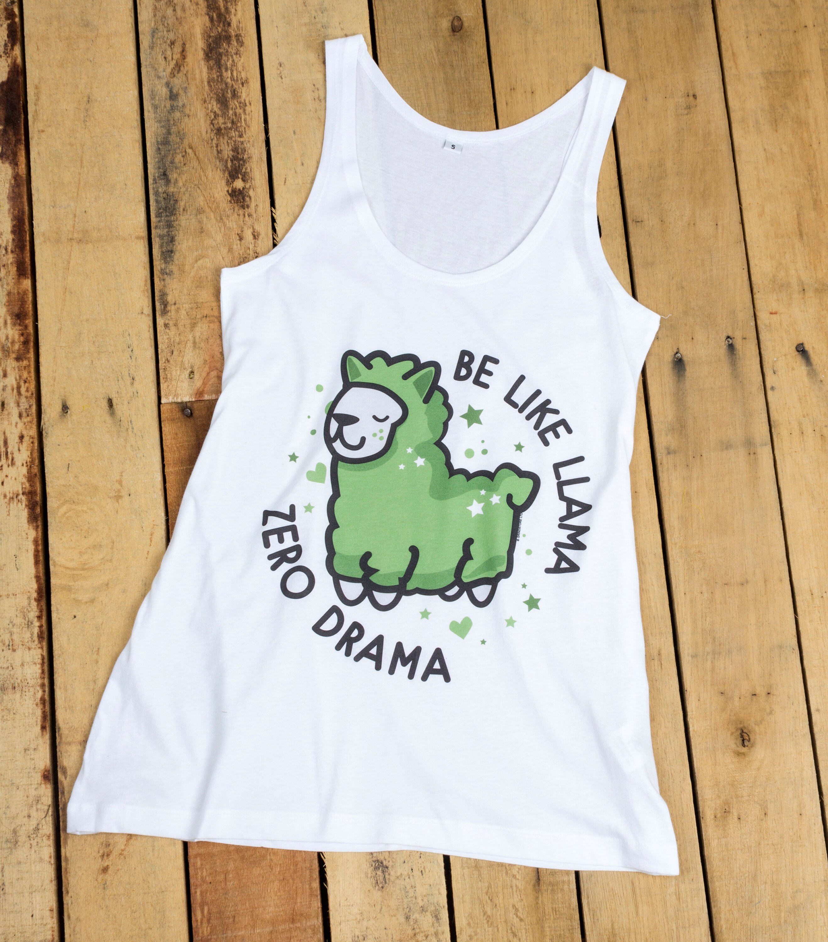 Image of Be Like Llama Zero Drama Ladies White Floaty Vest