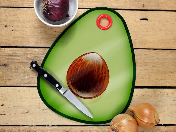 Avocado Glass Chopping Board 