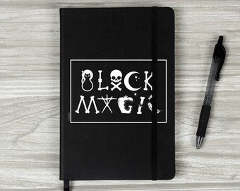 Black Magic Black A5 Hard Cover Notebook