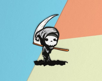 Patch bordado da Morte - Aplique termocolante de terror assustador