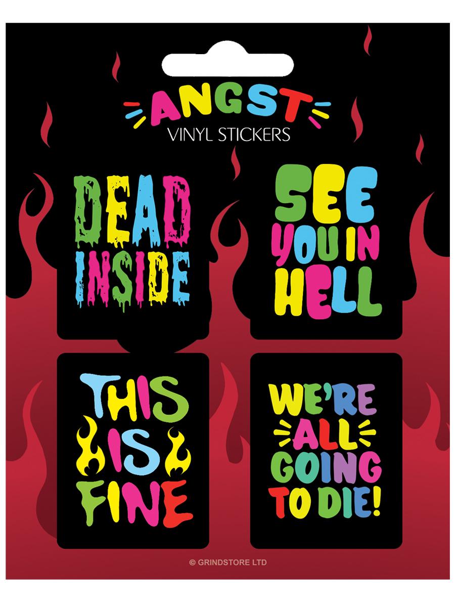 Angst Vinyl Sticker Set - Etsy