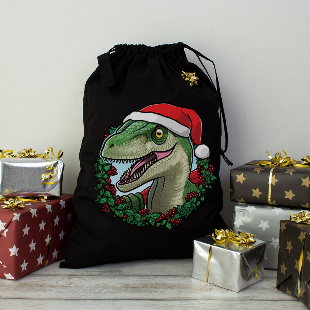 ROARSOME Christmas T Rex Dinosaur Kids T-Shirt' Reusable Gift Bag