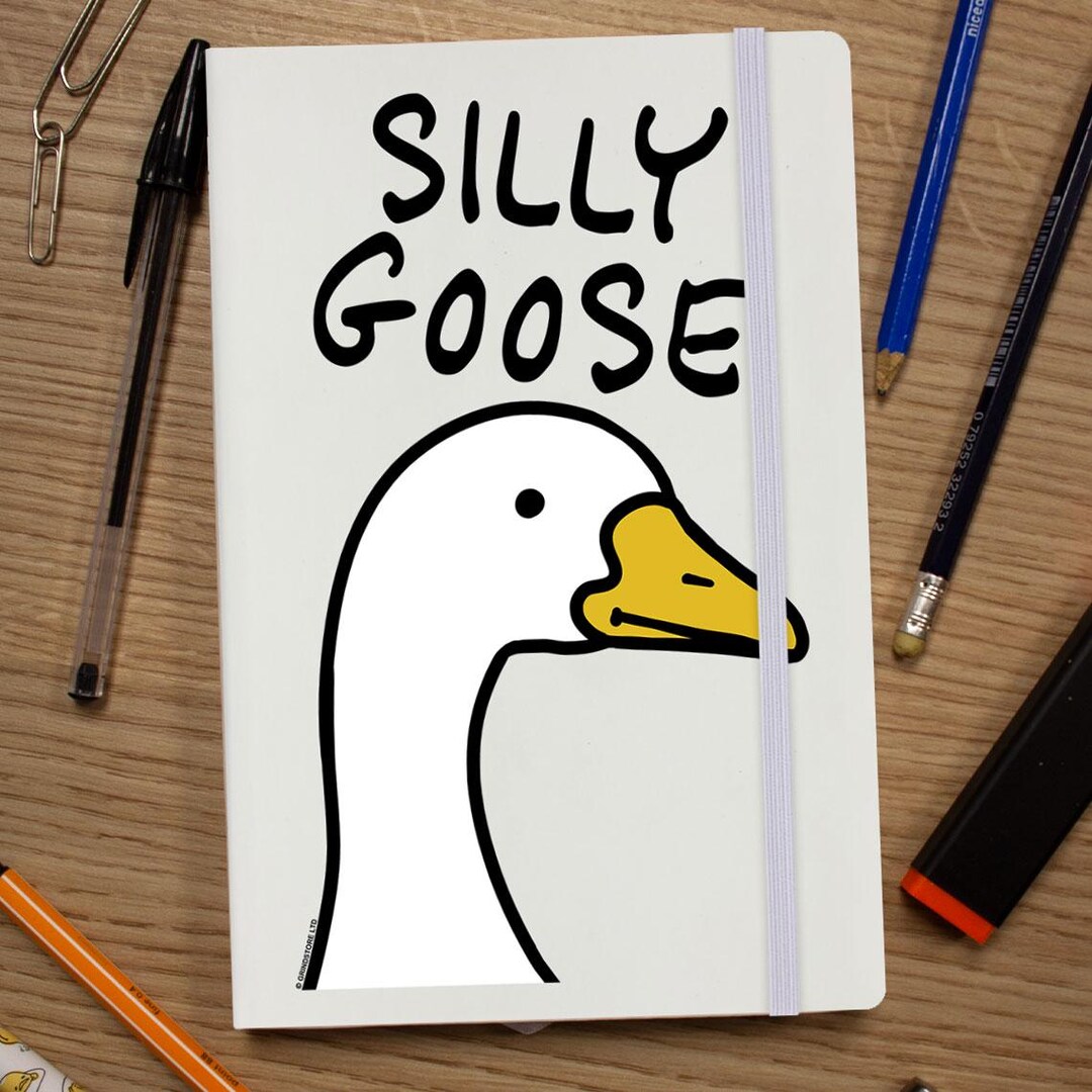 Notebook Goose Silly Goose Cream A5 Hard Cover Notebook - Etsy