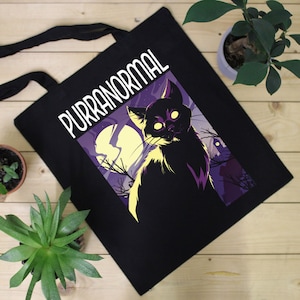 Purranormal Black Tote Bag