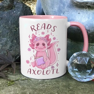 Reads Axolotl Pink Inner 2-Tone Mug