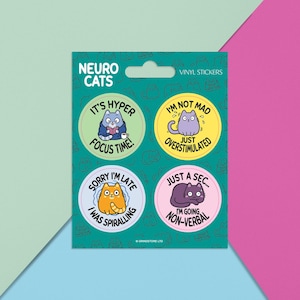 Neuro Cats Vinyl Sticker Set
