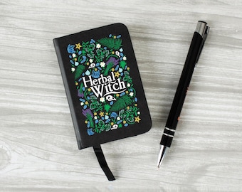 Herbal Witch Mini Black Notebook