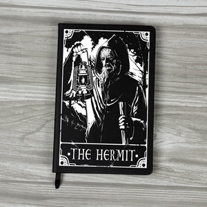 Deadly Tarot - The Hermit Black A5 Hard Cover Notebook
