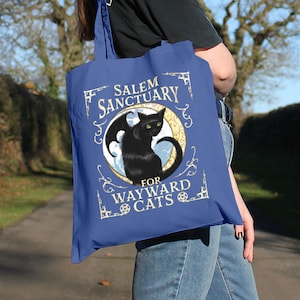Salem Sanctuary For Wayward Cats Cornflower Blue Tote Bag