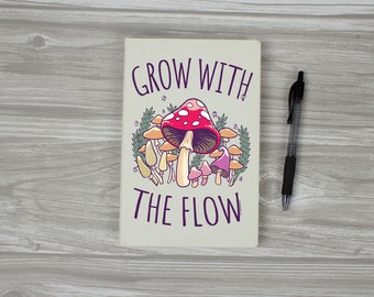 Grow With The Flow Cream A5 Hard Cover Notebook