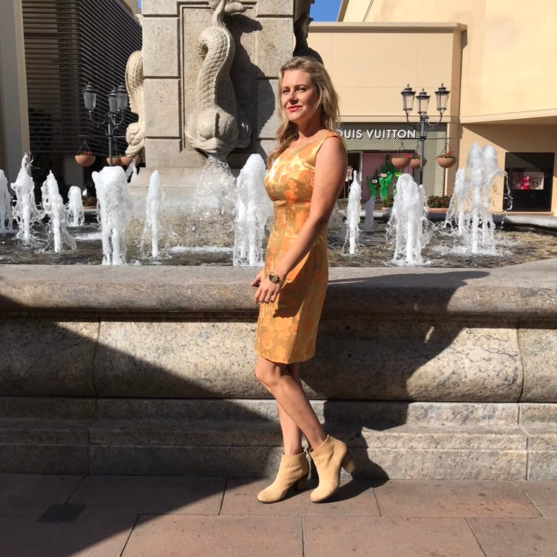 50s Gold Brocade Wiggle Dress Etsy