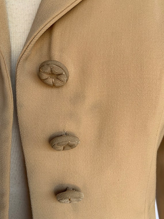 Forstmann beige blazer 1940s structured fitted wa… - image 9