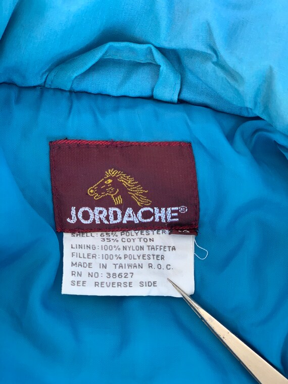 80s Jordache Blue Puffer Coat XXS/XS - image 7