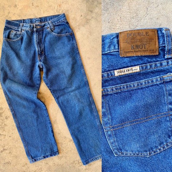 Jeans vintage double knot straight leg Etsy