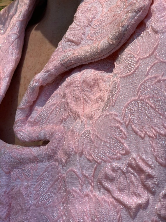 60s brocade pink dress suit - image 5