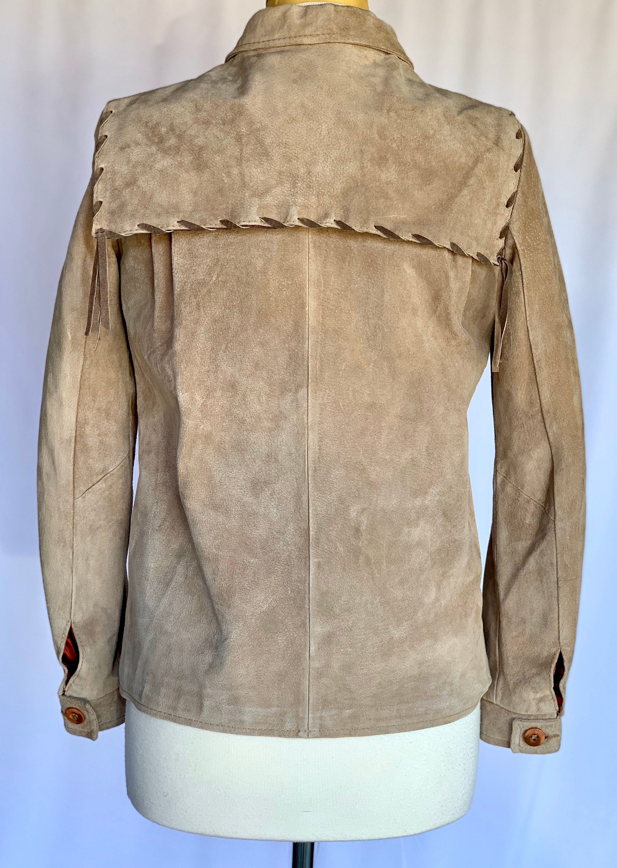 Beau-geste Leatherwear Suede Sandy Western Fringe Jacket S - Etsy Sweden
